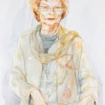 Zsusa Demeter: Kaarina Suonio, 2009. Akvarelli ja pastelli paperille. Koko: 74x55 cm.